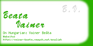 beata vainer business card